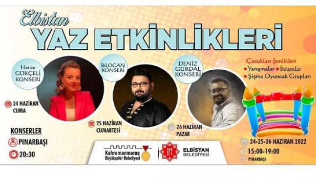 Kahramanmaraşlılar Yaz Etkinlikleriyle Müzik ve Eğlenceye Doyacak