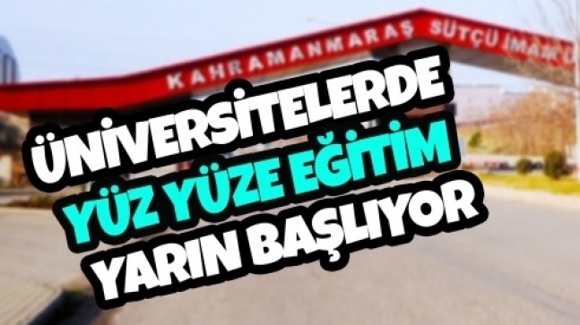 Yüz Yüze Eğitim Yarın Başlıyor