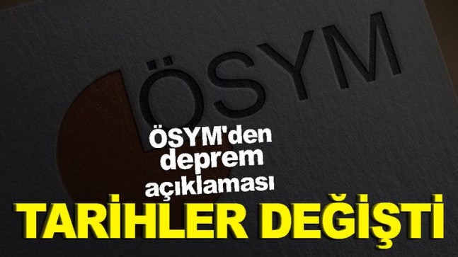 ÖSYM’den deprem bölgesi için YKS kararı
