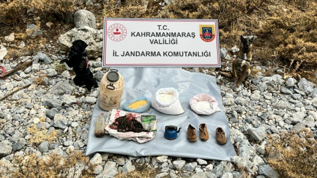 Kahramanmaraş’ta PKK’ya ait depo ele geçirdildi