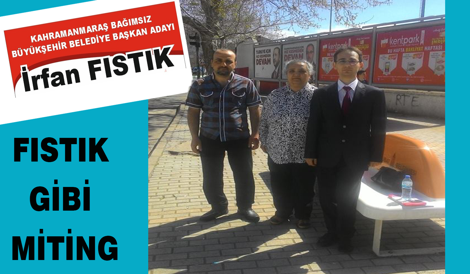 CESARET VE AZMİ İLE MİTİNG YAPTI