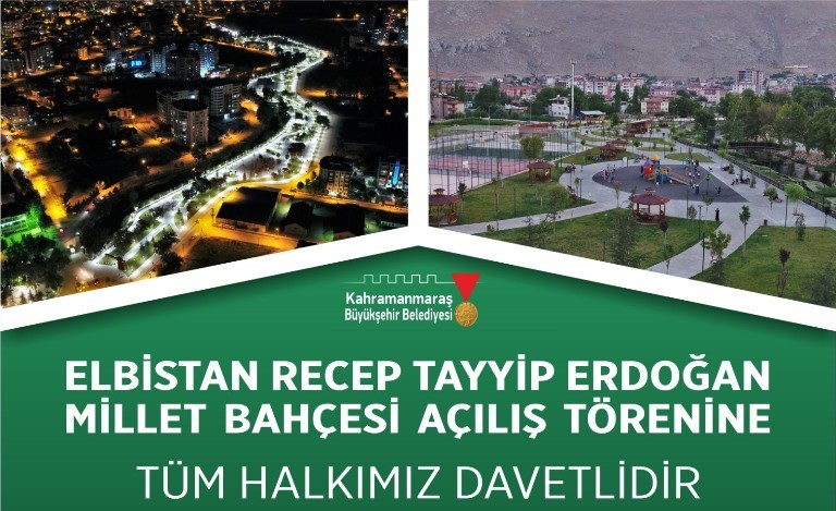 RECEP TAYYİP ERDOĞAN MİLLET BAHÇESİ AÇILIYOR