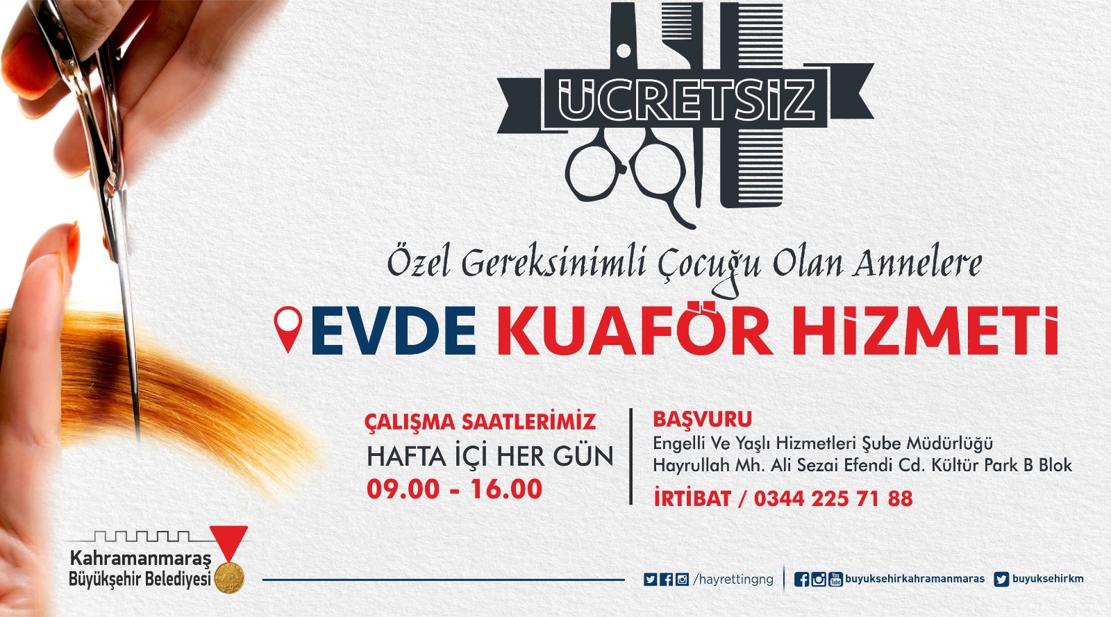 BÜYÜKŞEHİRDEN EVDE KUAFÖR HİZMETİ