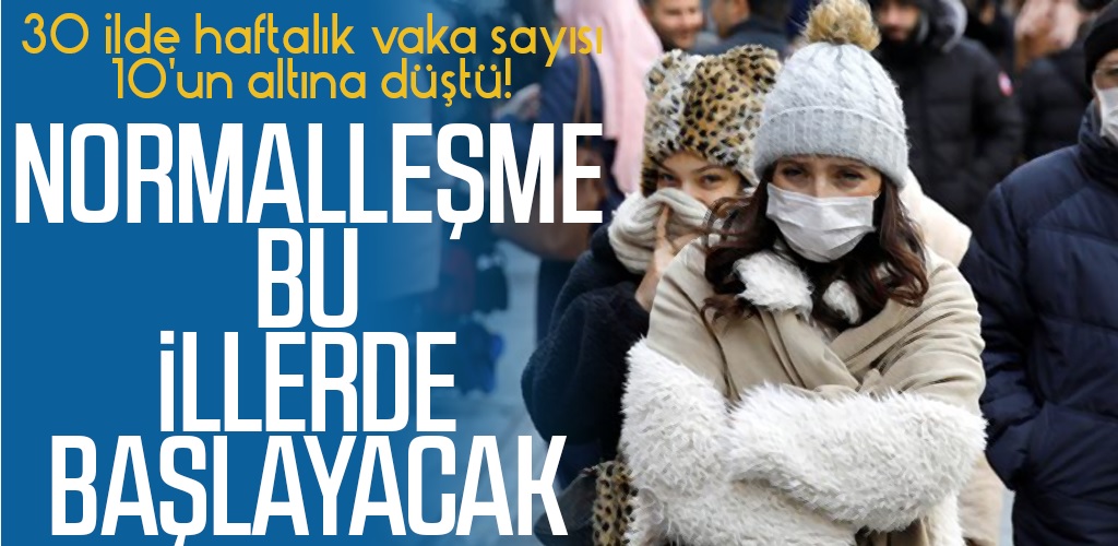 30 ilde haftalık vaka sayısı 10’un altına düştü!