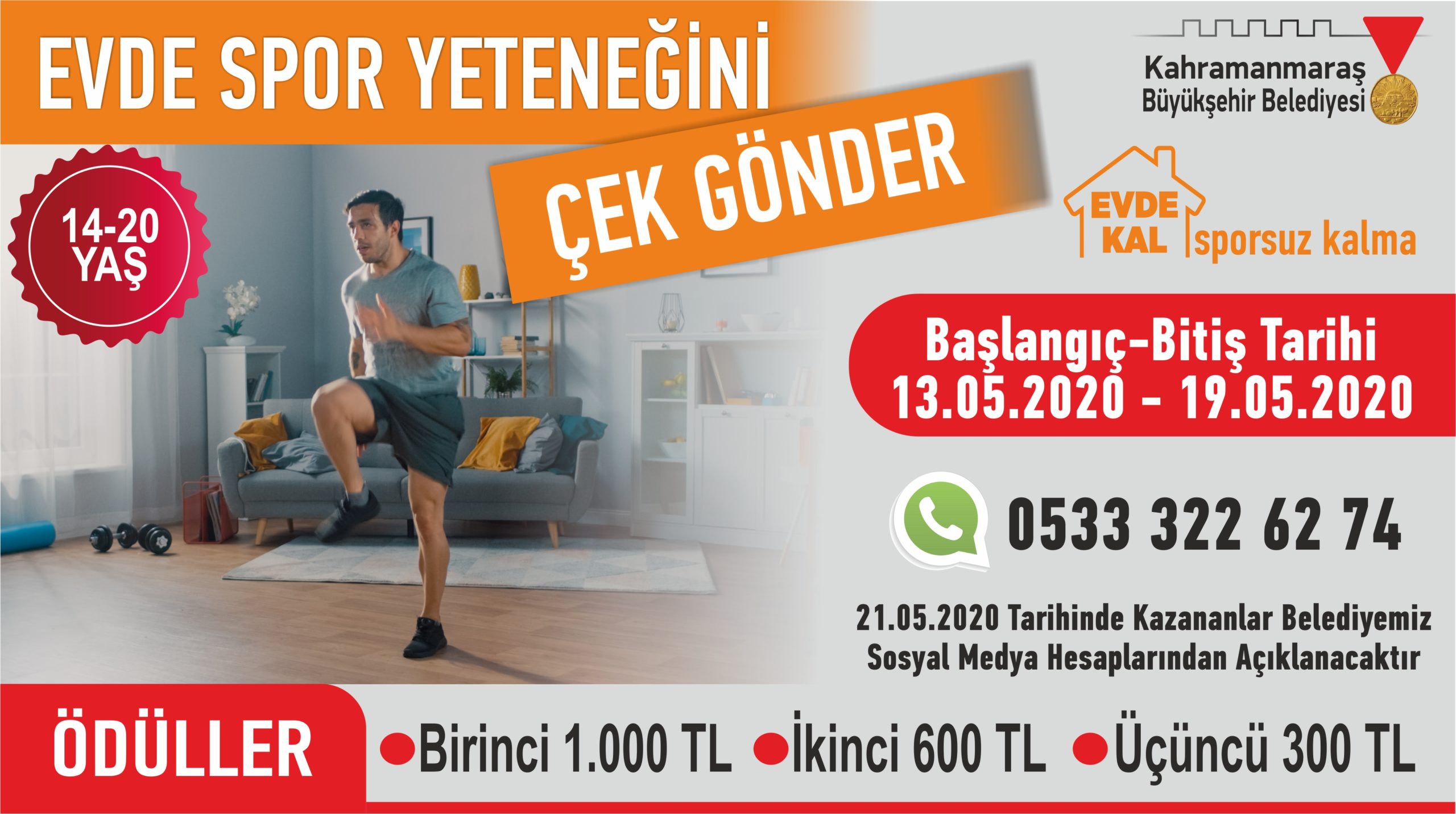 “EVDE KAL SPORSUZ KALMA” YARIŞMASI BAŞLIYOR