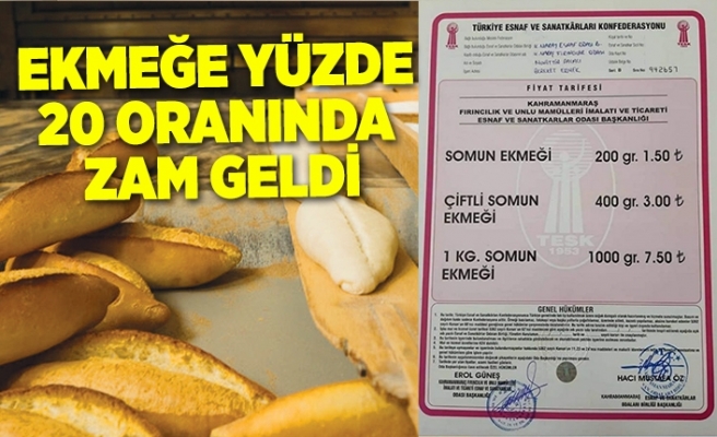 Ekmeğe Zam Geldi