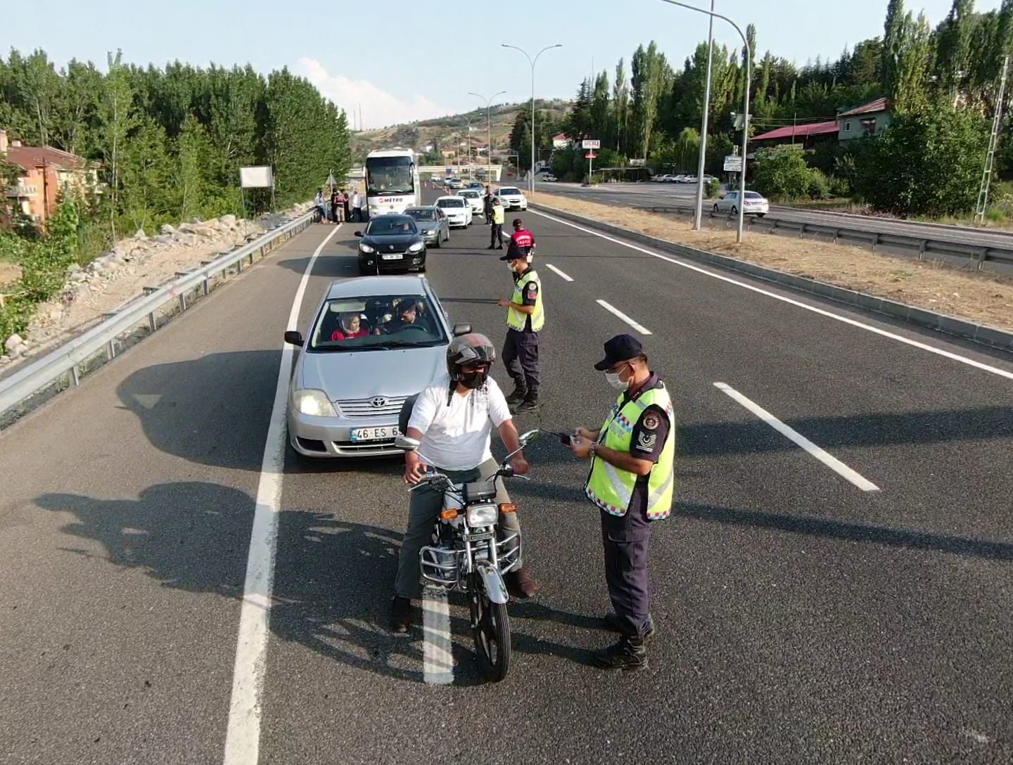Kahramanmaraş’ta motosiklet sürücülerine eş zamanlı denetim
