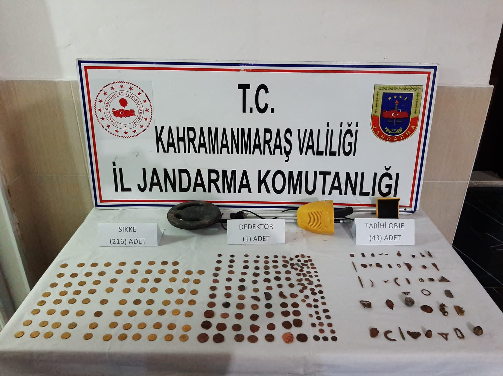 Kahramanmaraş’ta tarihi eser operasyonu