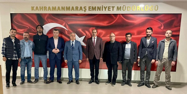 Kahramanmaraş Gazeteciler Cemiyeti Emniyet Müdürü Cebeloğlu’nu ziyaret etti