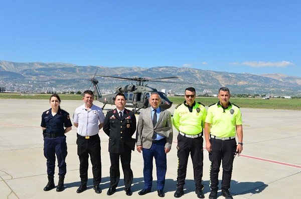 Kahramanmaraş’ta trafik havadan denetlendi