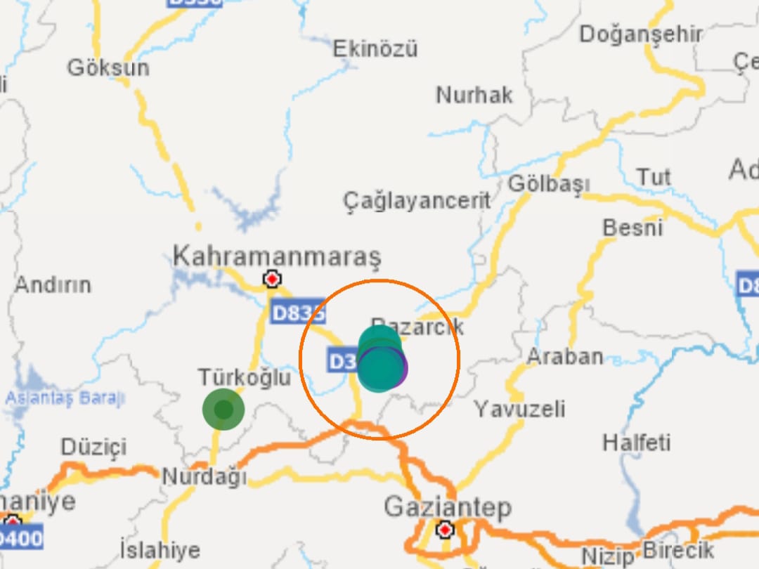 Pazarcık’ta 3.5 şiddetinde deprem