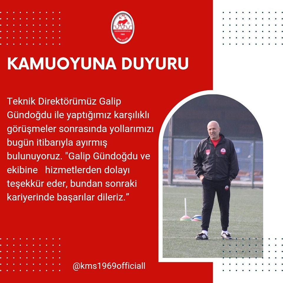 Kahramanmaraşspor’da Hoca İstifa etti