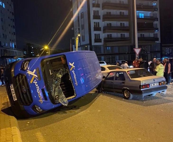 Kahramanmaraş’ta zincirleme kaza: 2 yaralı