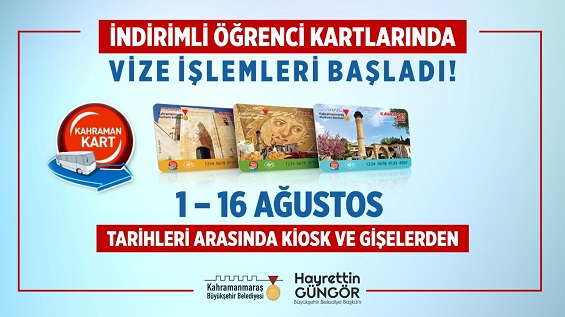 Öğrenci Kartlarında Vize İşlemleri Başladı!