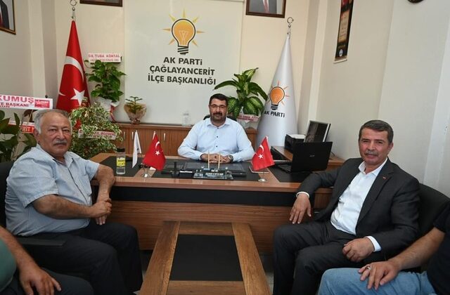 BAŞKAN OKUMUŞ AK PARTİ ÇAĞLAYANCERİT İLÇE BAŞKANI FERHAT KEKİL’İ ZİYARET ETTİ