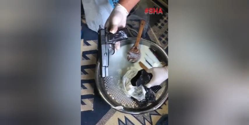 Yoğurt kapında kaçak silah operasyonu!