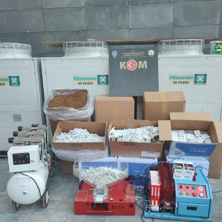 Kahramanmaraş’ta kaçak sigara operasyonu