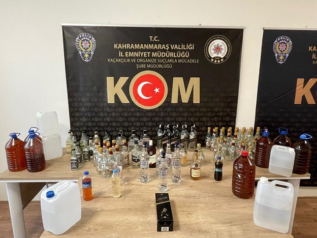 Kahramanmaraş’ta sahte alkol operasyonu