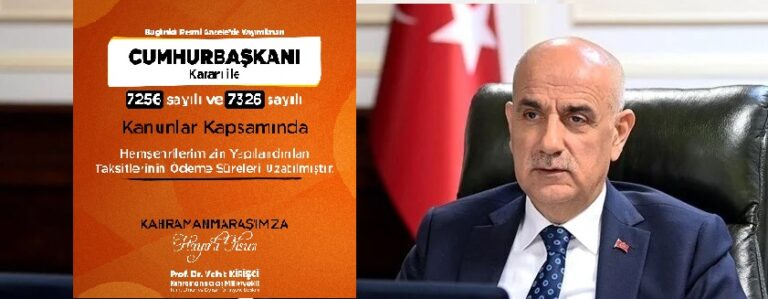 Kirişçi Duyurdu; O Süre Uzatıldı!