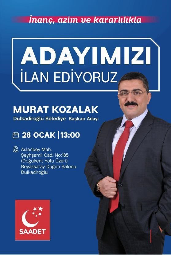 Murat kozalak’ın adaylığı ilan edilecek