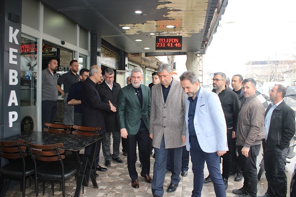 GÖRGEL, DULKADİROĞLUNDA ESNAF VE VATANDAŞLARLA BİR ARAYA GELDİ