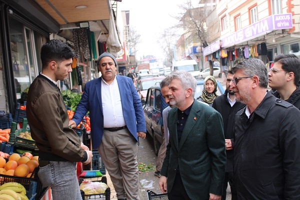GÖRGEL, DULKADİROĞLUNDA ESNAF VE VATANDAŞLARLA BİR ARAYA GELDİ