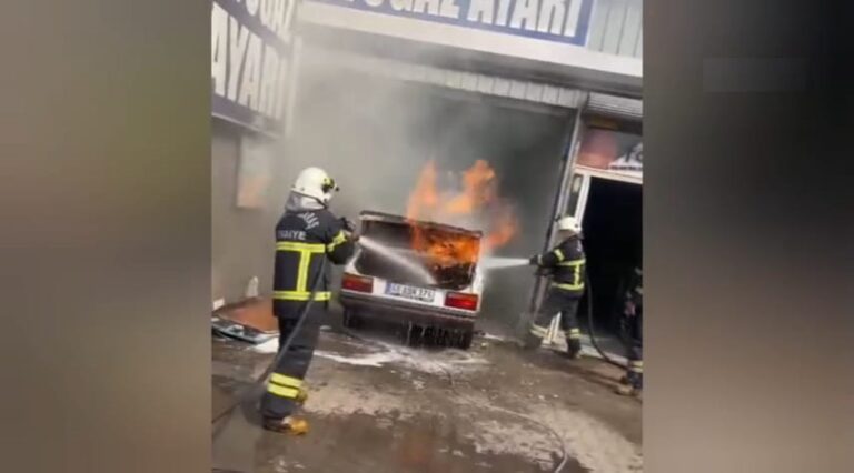 Kahramanmaraş’ta LPG’li araç alev topuna döndü