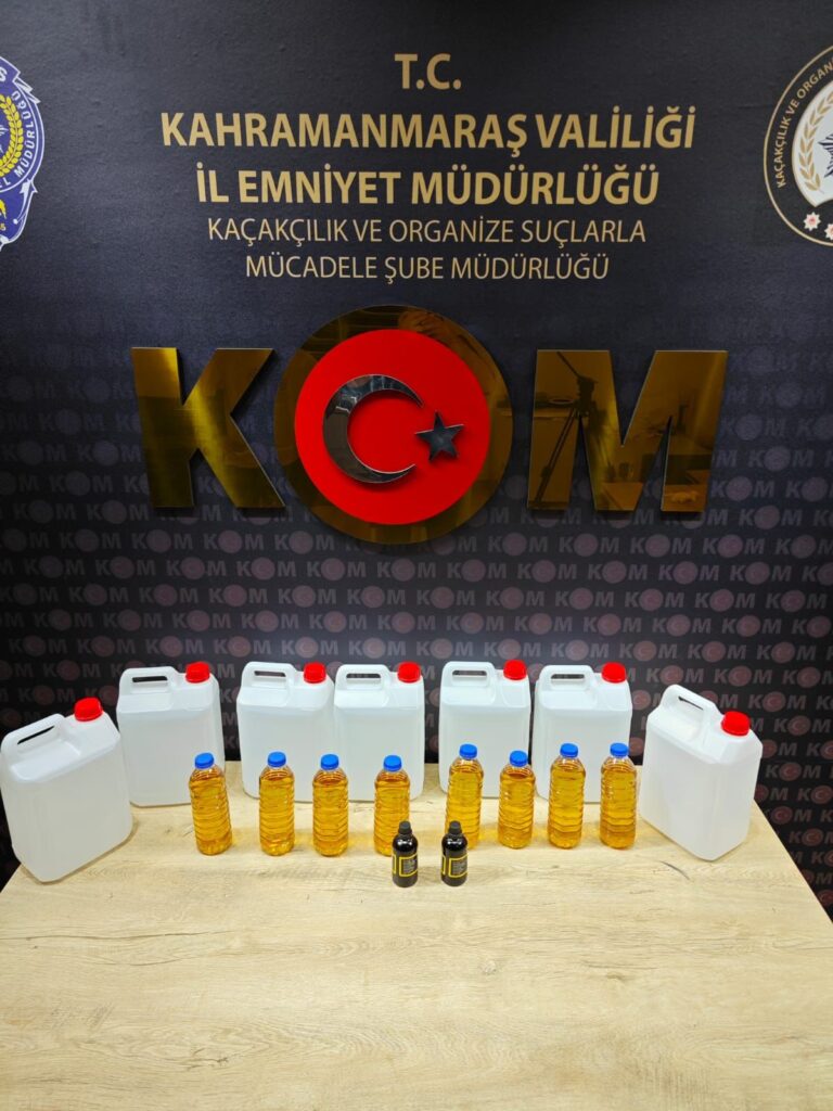 Kahramanmaraş’ta sahte alkol operasyonu