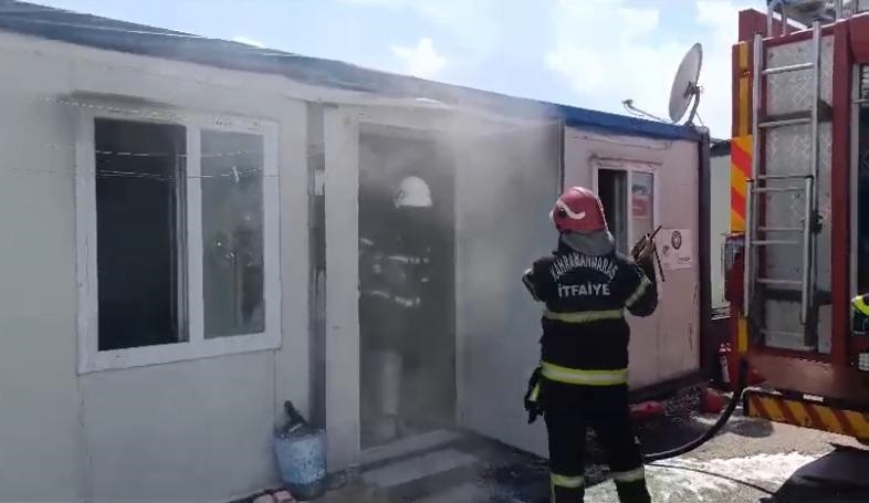 Kahramanmaraş’ta konteynır yangını