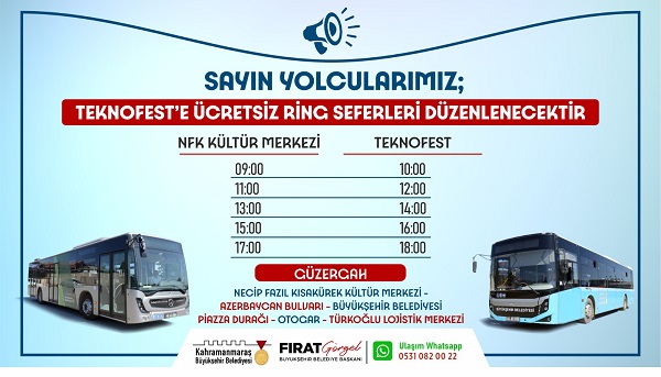 TEKNOFEST’e Ücretsiz Ring Seferi düzenlenecek