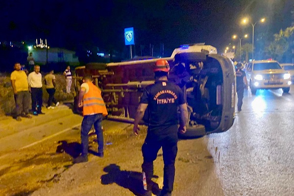 Kahramanmaraş’ta Yolcu Minibüsü Devrildi: 9 Yaralı