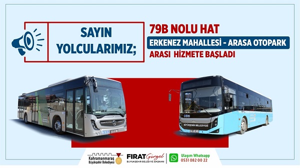 Erkenez’in Yeni Toplu Taşıma Hattı Hizmete başladı