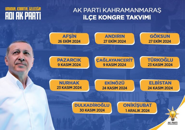 Kahramanmaraş’ta AK Parti Kongre Maratonu Başlıyor