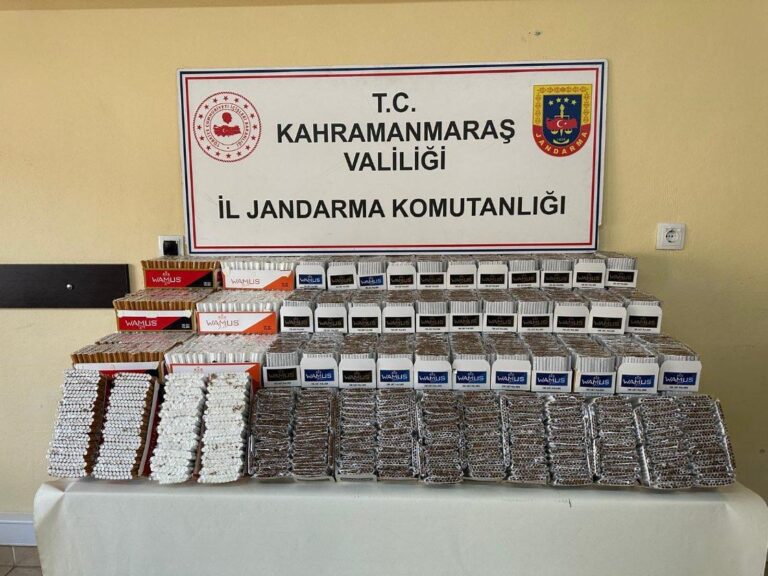 Kahramanmaraş’ta100 bin adet makaron ele geçirildi