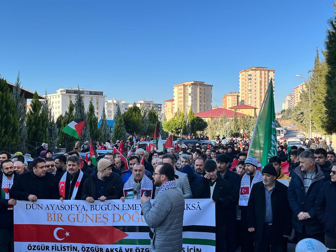 Kahramanmaraş’ta Gazze İçin Yürüyüş ve Miting Düzenlendi