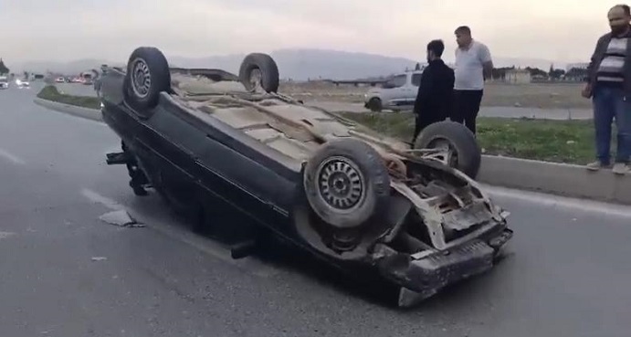 Kahramanmaraş’ta otomobil takla attı: 1 yaralı