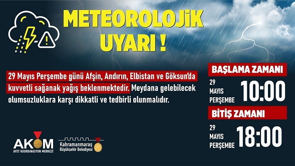 KAHRAMANMARAŞ İÇİN KRİTİK UYARI!