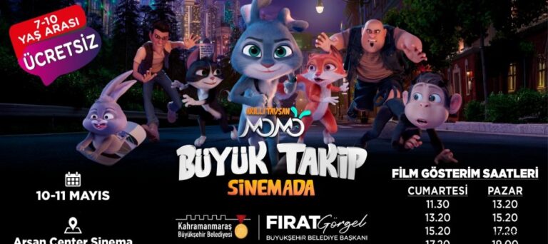 BÜYÜKŞEHİR, “AKILLI TAVŞAN MOMO” FİLMİNİ MİNİK İZLEYİCİLERLE BULUŞTURUYOR