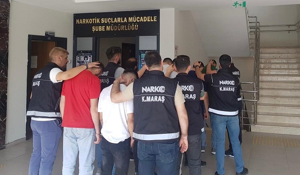 Kahramanmaraş’ta uyuşturucu taciri 14 kişi tutuklandı