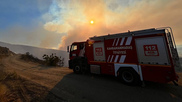 Kahramanmaraş İtfaiyesi Hatay yangınına koştu!