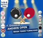 ANDIRIN İÇİN MASADA OPEN!