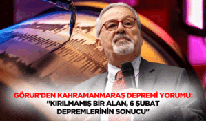 Deprem Bilimcisi Görür 4.0 Kahramanmaraş depremini yorumladı