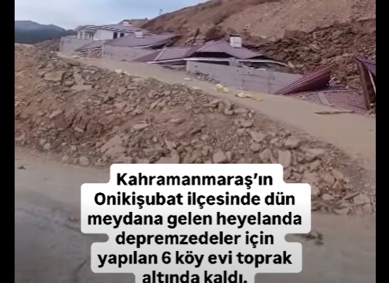 Korkulan oldu ve 6 ev toprak altında kaldı