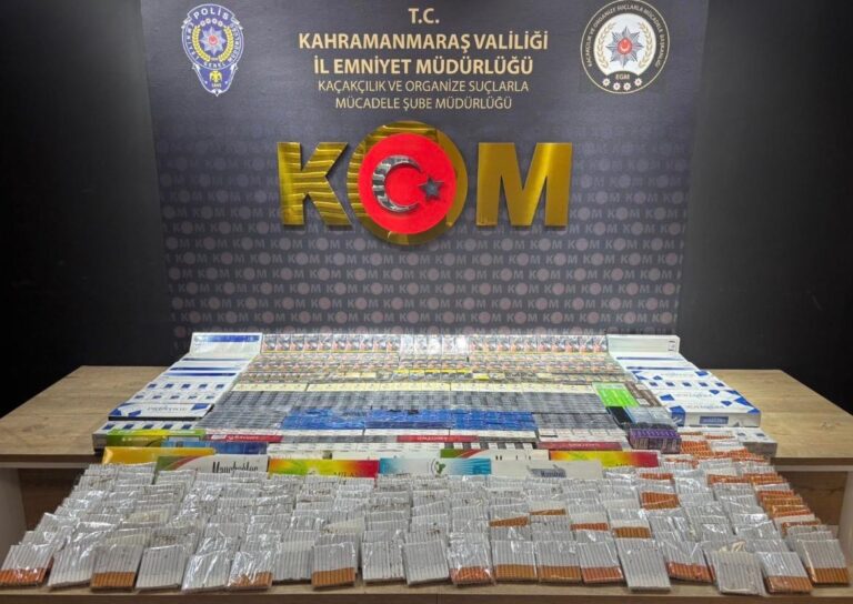 Kahramanmaraş’ta kaçak sigara ve sahte plaka operasyonu