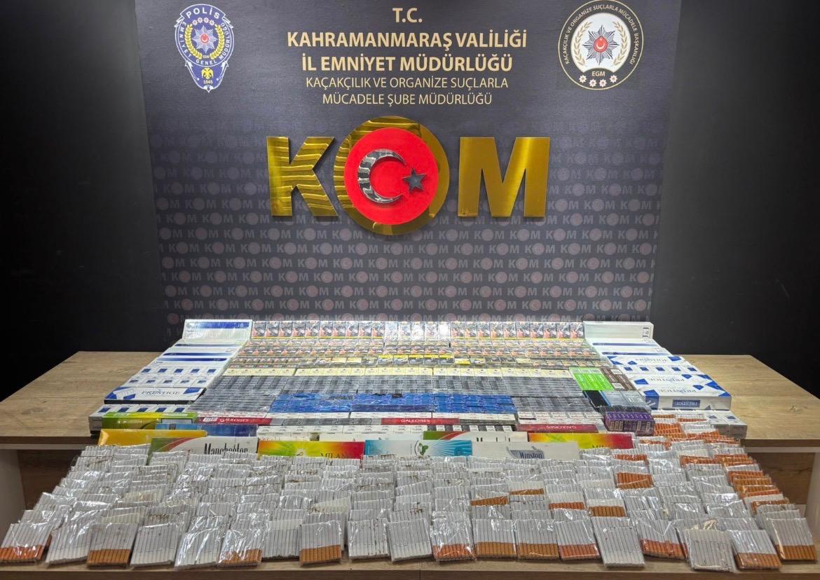 Kahramanmaraş’ta kaçak sigara ve sahte plaka operasyonu