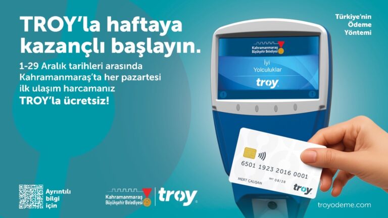 Aralık’ta TROY Kart ile Pazartesi Günleri İlk Yolculuk Ücretsiz