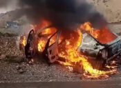 Kahramanmaraş’ta otomobil demir yığınına döndü