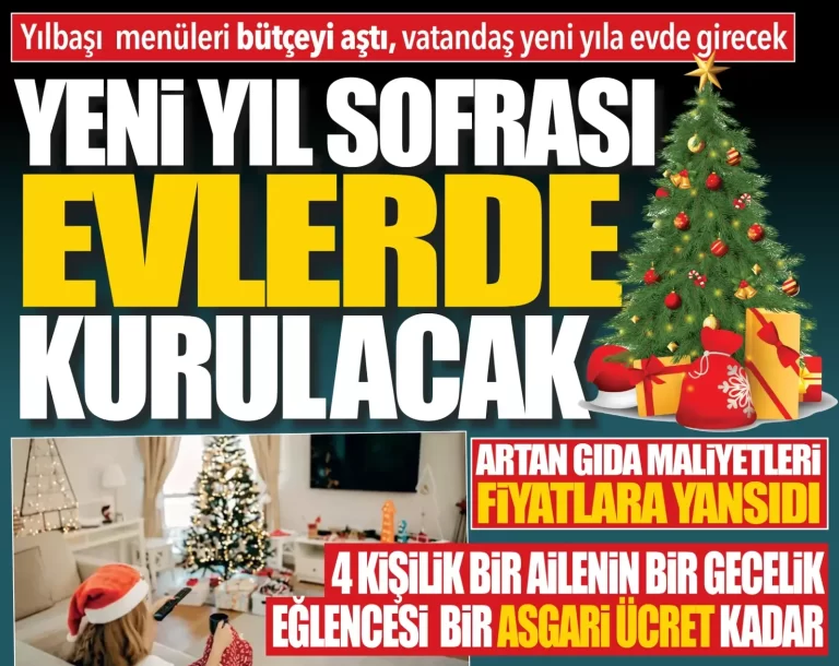 Kahramanmaraş’ta Yılbaşı Menüleri Cep Yakıyor: Vatandaş PTT’ye Döndü