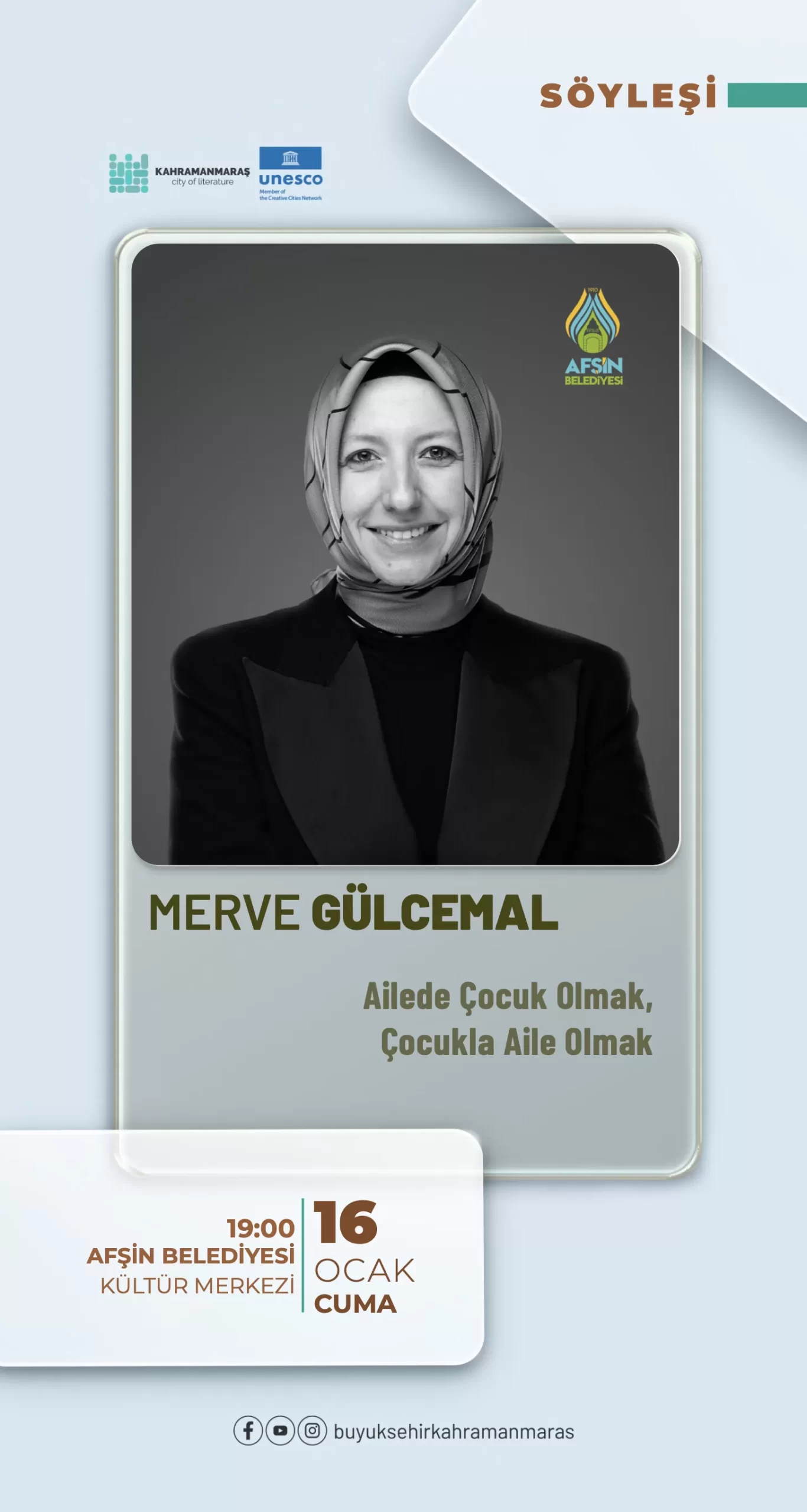 Afşin’de Aile ve Çocuk Buluşması: Ünlü Yazar Merve Gülcemal Kahramanmaraş’a Geliyor!