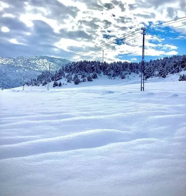 Andırın’ın Kuzey Mahallelerinde Kar Kalınlığı 1,5 Metreye Ulaştı